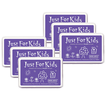 Just for Kids&reg; Ink Pad, Purple, Pack of 6