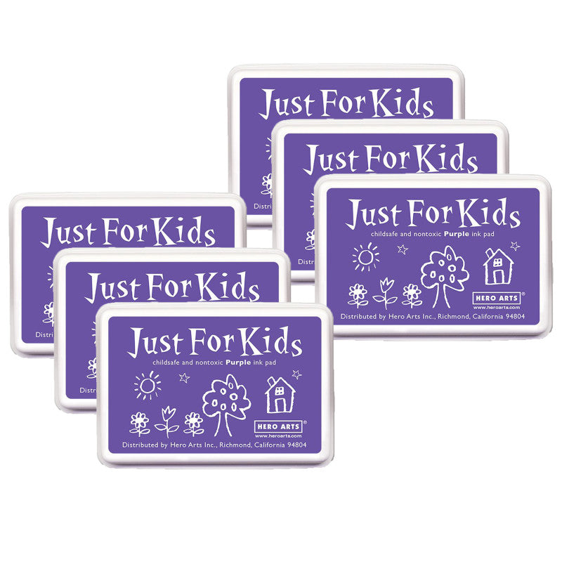 Just for Kids&reg; Ink Pad, Purple, Pack of 6