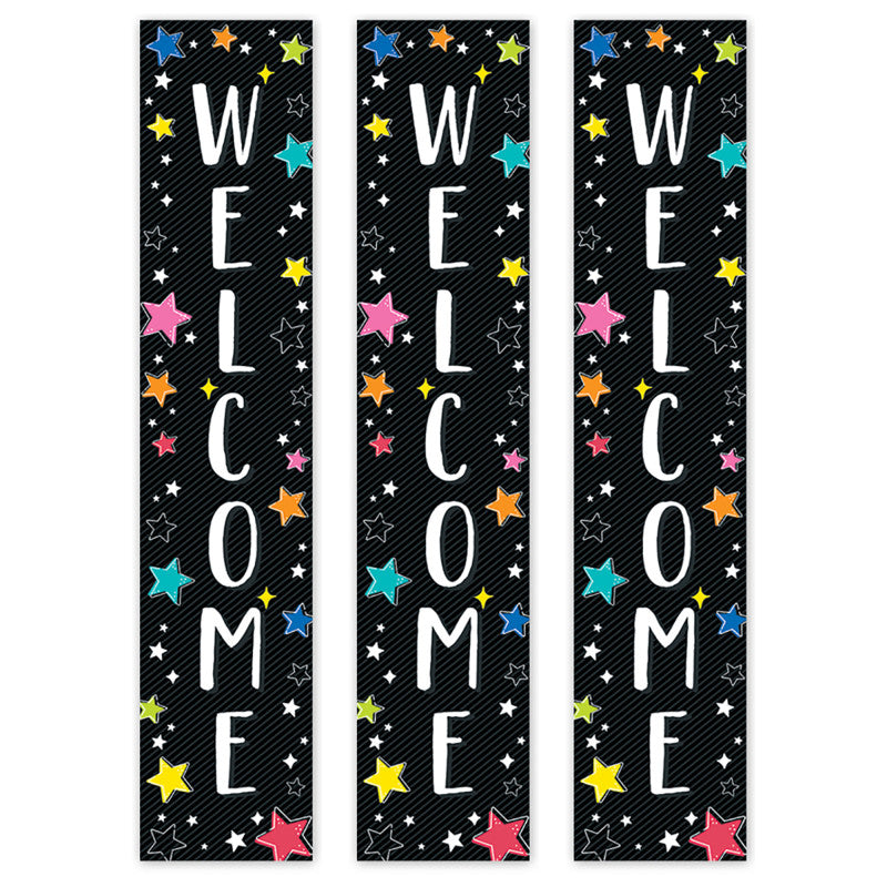Star Bright Welcome Banner, 8" x 39", Pack of 3
