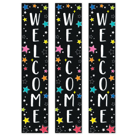 Star Bright Welcome Banner, 8" x 39", Pack of 3