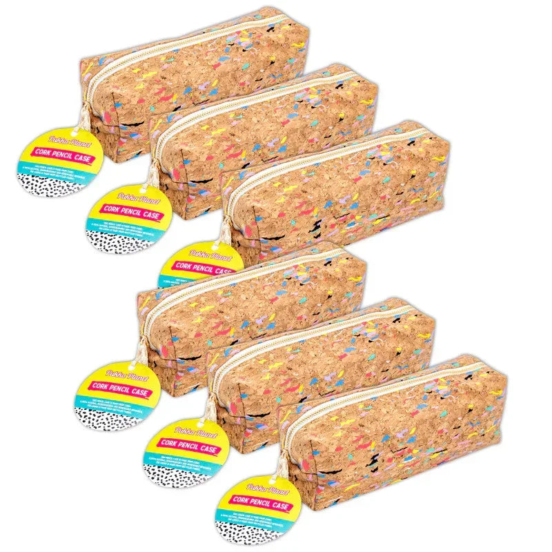 Pukka Planet Cork Pencil Case - Pack 6