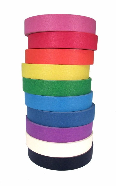 Kids Decorative Craft Tape 1" x 60-Yards/Roll, Assorted Colors 10 pack