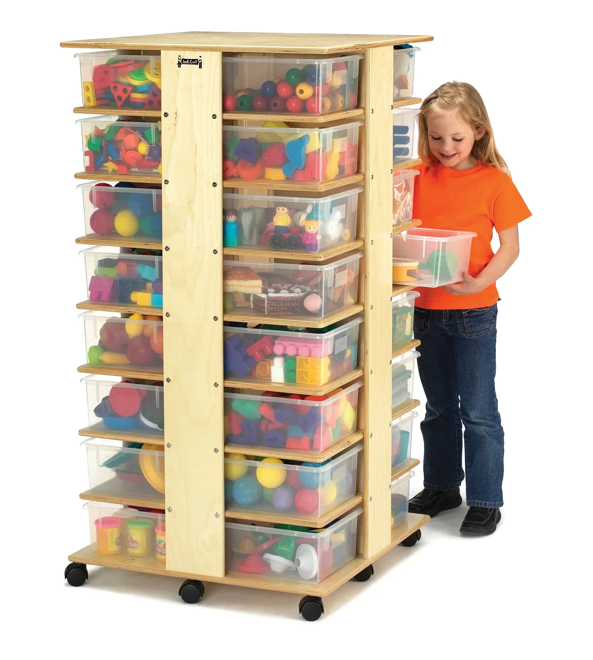 Jonti-Craft® 32 Tub Tower - with Colored Tubs