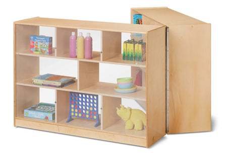 Jonti-Craft® Super-Sized Mobile Fold-n-Lock - See-Thru Back