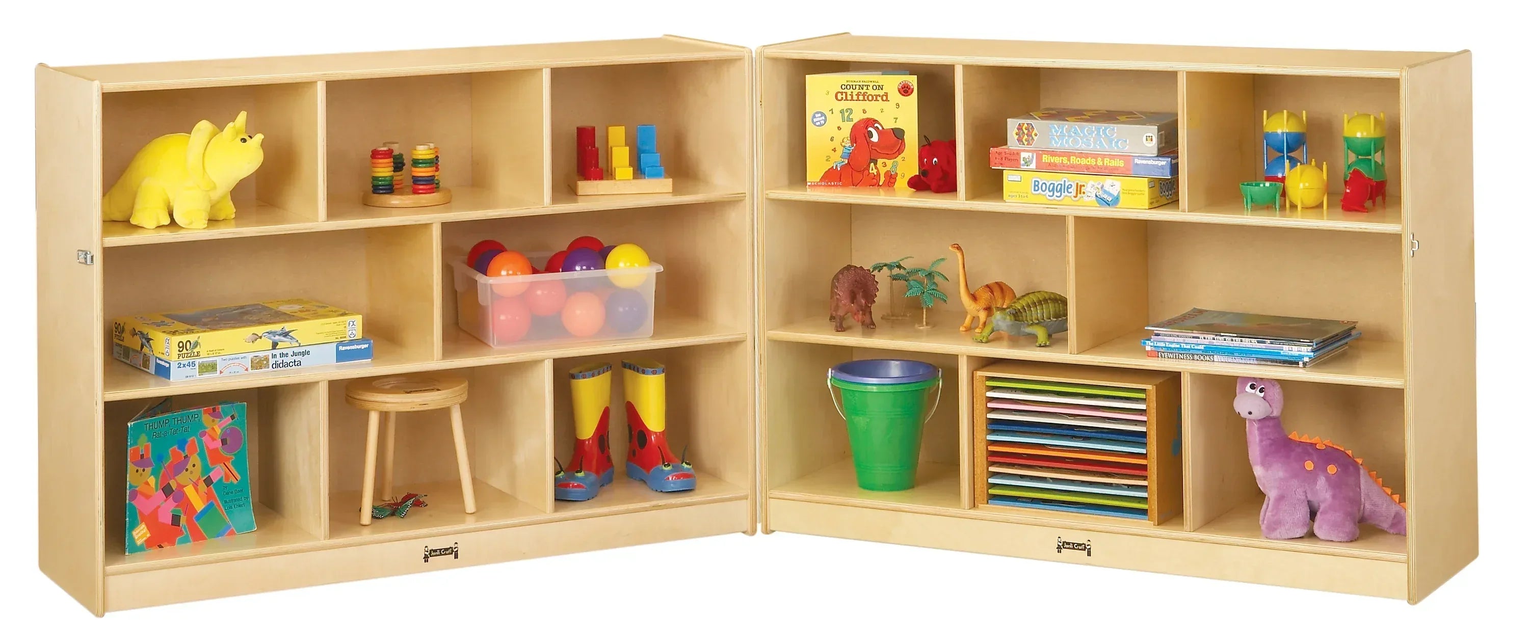 Jonti-Craft® Super-Sized Mobile Fold-n-Lock - Plywood Back