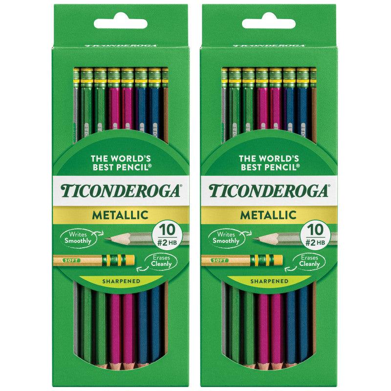 Metallic #2 HB Pencils, 10 Count, 2 Pack