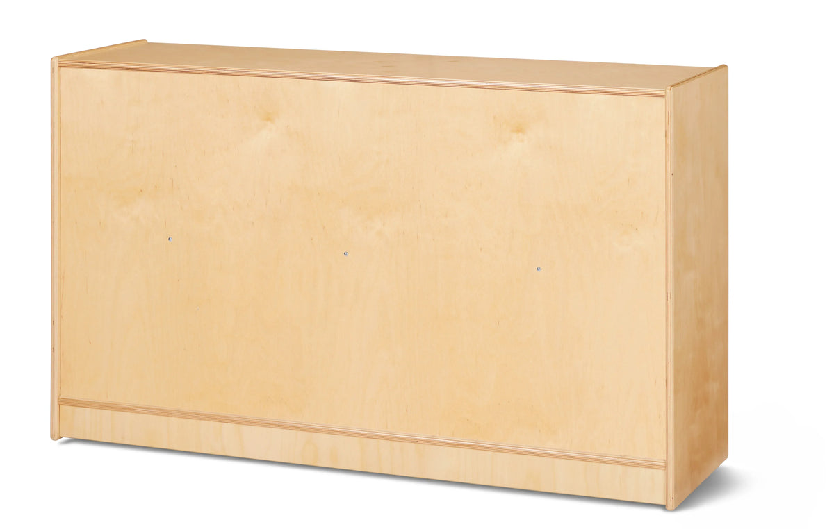 Jonti-Craft® Low Combo Mobile Storage Unit - with Colored Bins - Plywood Back