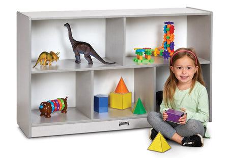 Rainbow Accents® Low Single Mobile Storage Unit - Gray