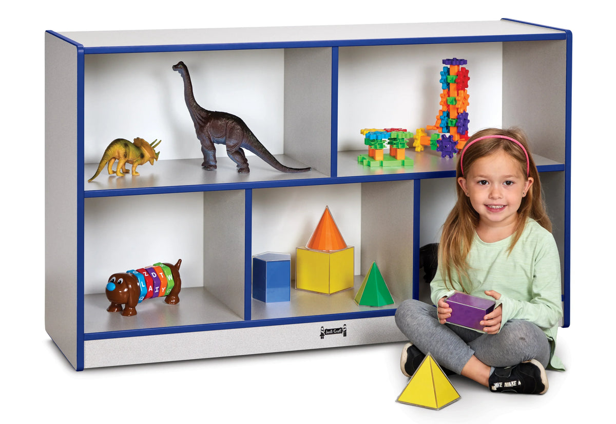 Rainbow Accents® Low Single Mobile Storage Unit - Blue