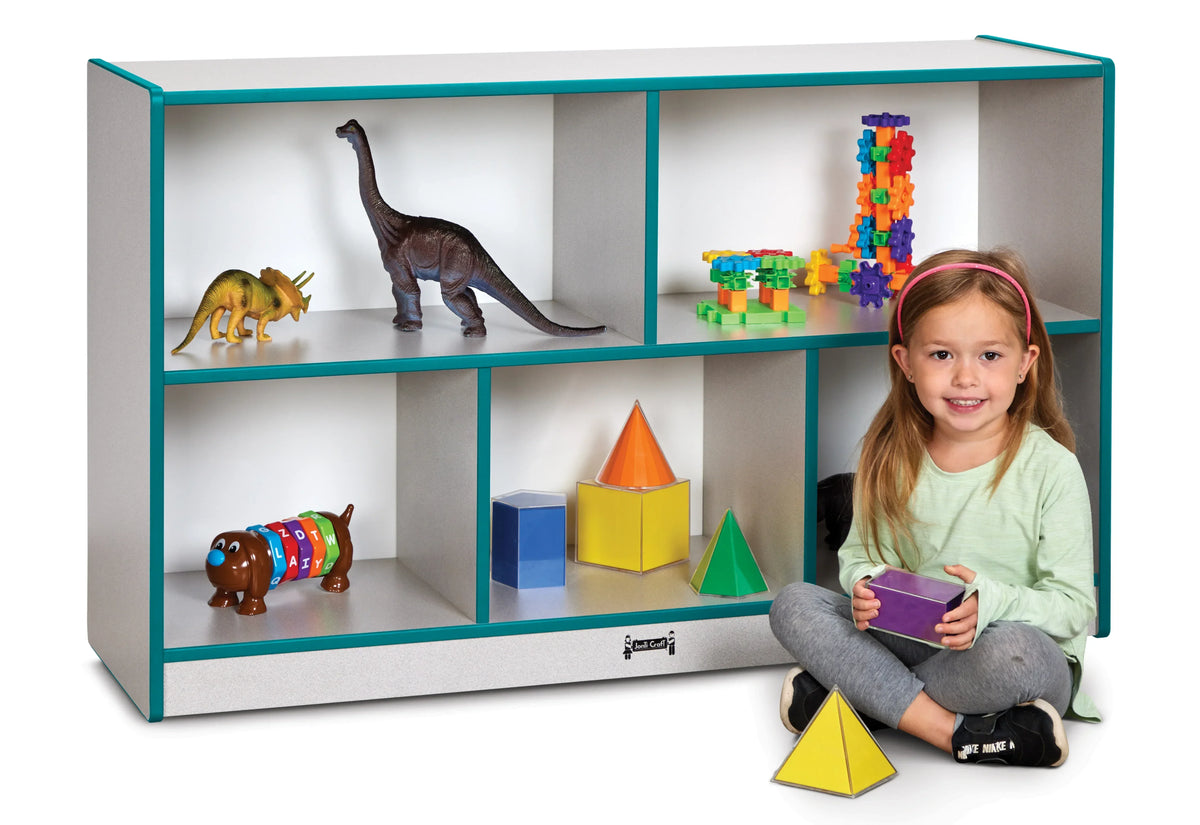 Rainbow Accents® Low Single Mobile Storage Unit - Teal