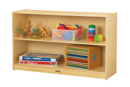 Jonti-Craft® Low Mobile Straight-Shelf - Plywood Back