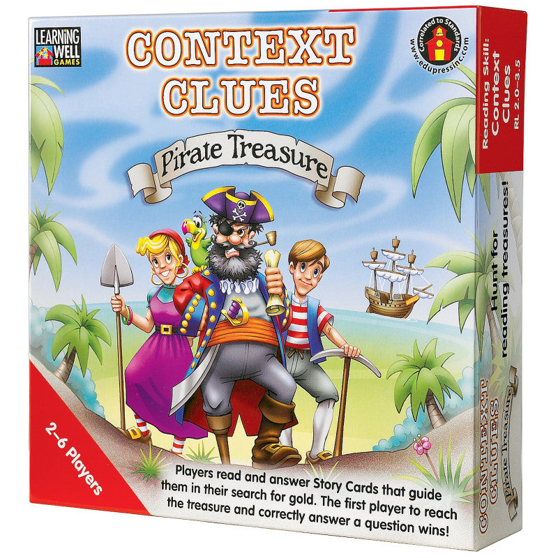 Context Clues&mdash;Pirate Treasure Game, Red Levels 2.0-3.5