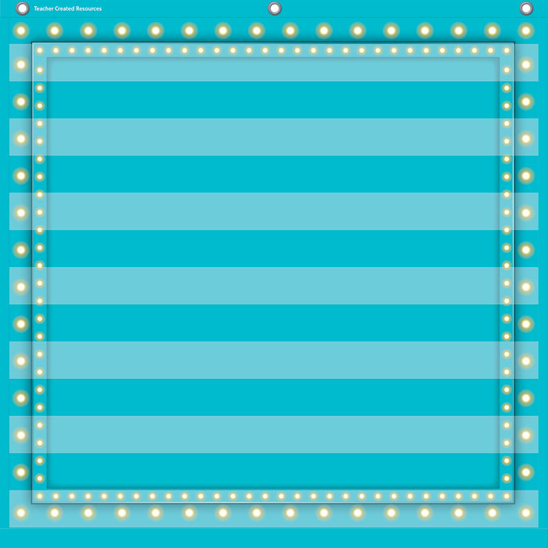 Light Blue Marquee 7 Pocket Chart (28" x 28")