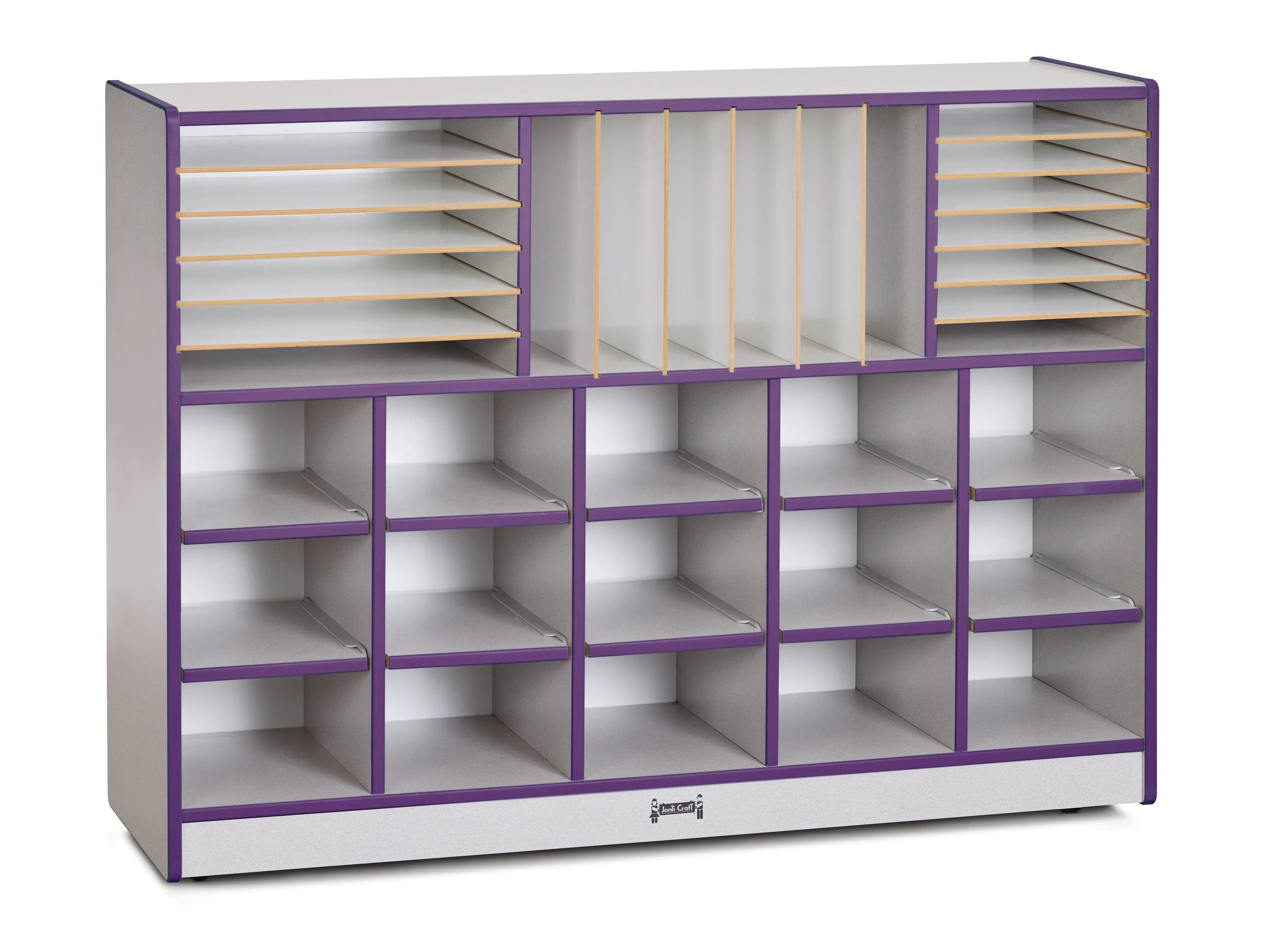Rainbow Accents® Sectional Cubbie-Tray Mobile Unit - without Trays - Purple