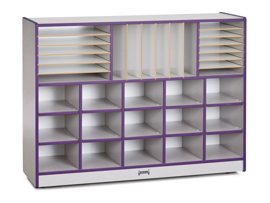 Rainbow Accents® Sectional Cubbie-Tray Mobile Unit - without Trays - Purple