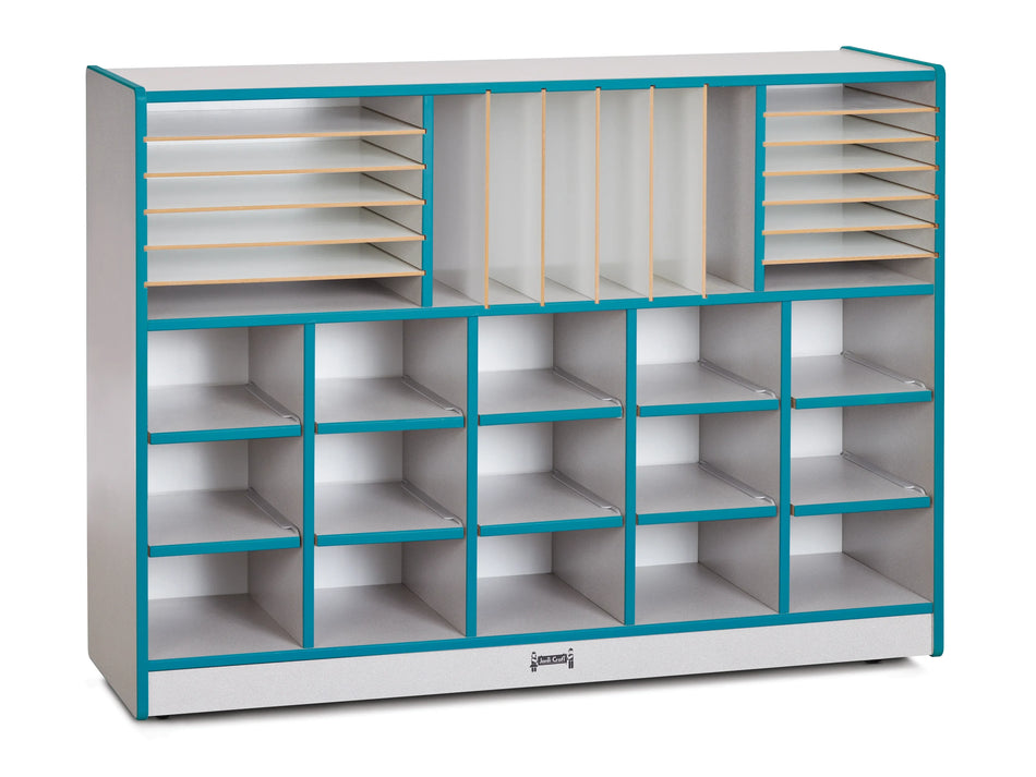 Rainbow Accents® Sectional Cubbie-Tray Mobile Unit - without Trays - Teal