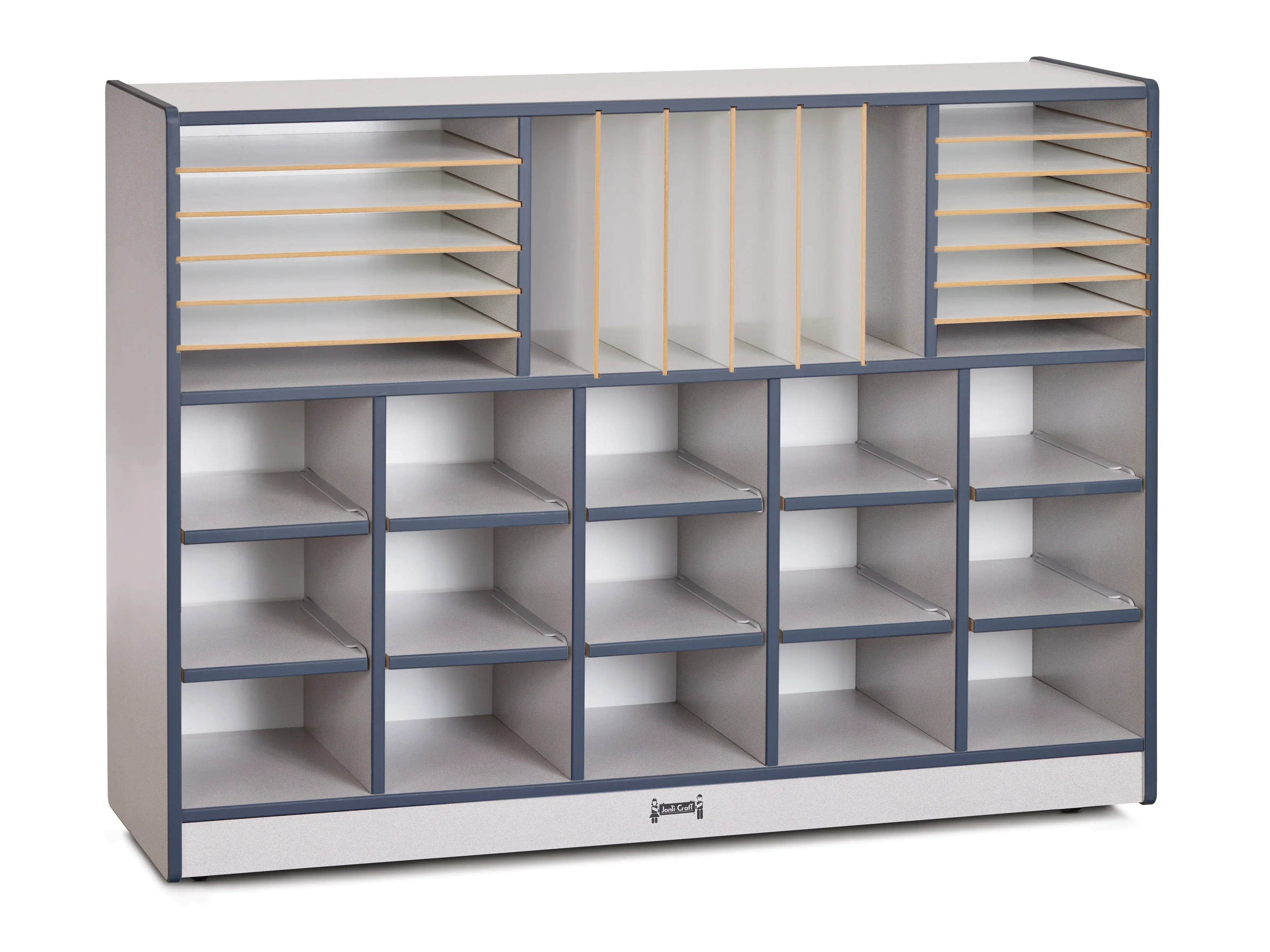 Rainbow Accents® Sectional Cubbie-Tray Mobile Unit - with Trays - Navy