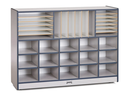 Rainbow Accents® Sectional Cubbie-Tray Mobile Unit - with Trays - Navy