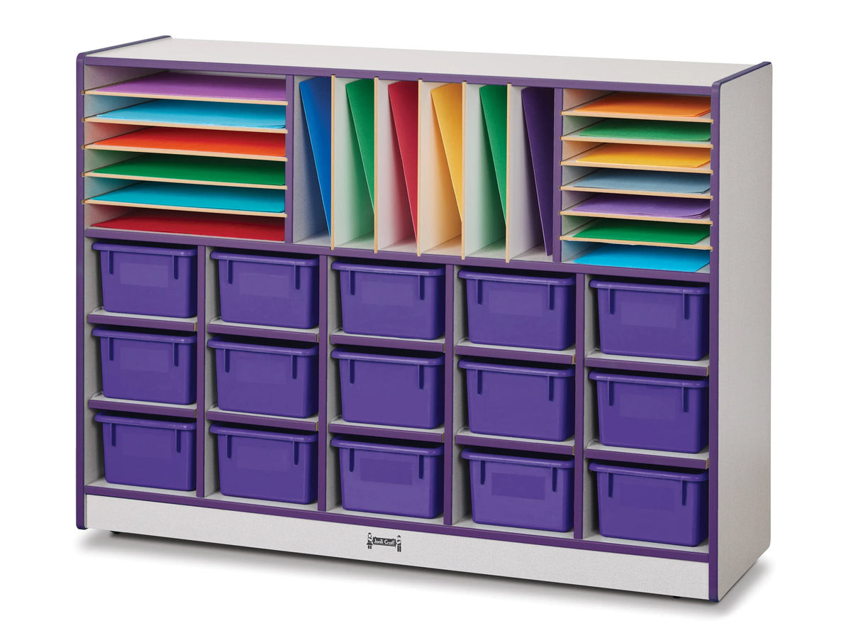 Rainbow Accents® Sectional Cubbie-Tray Mobile Unit - without Trays - Purple