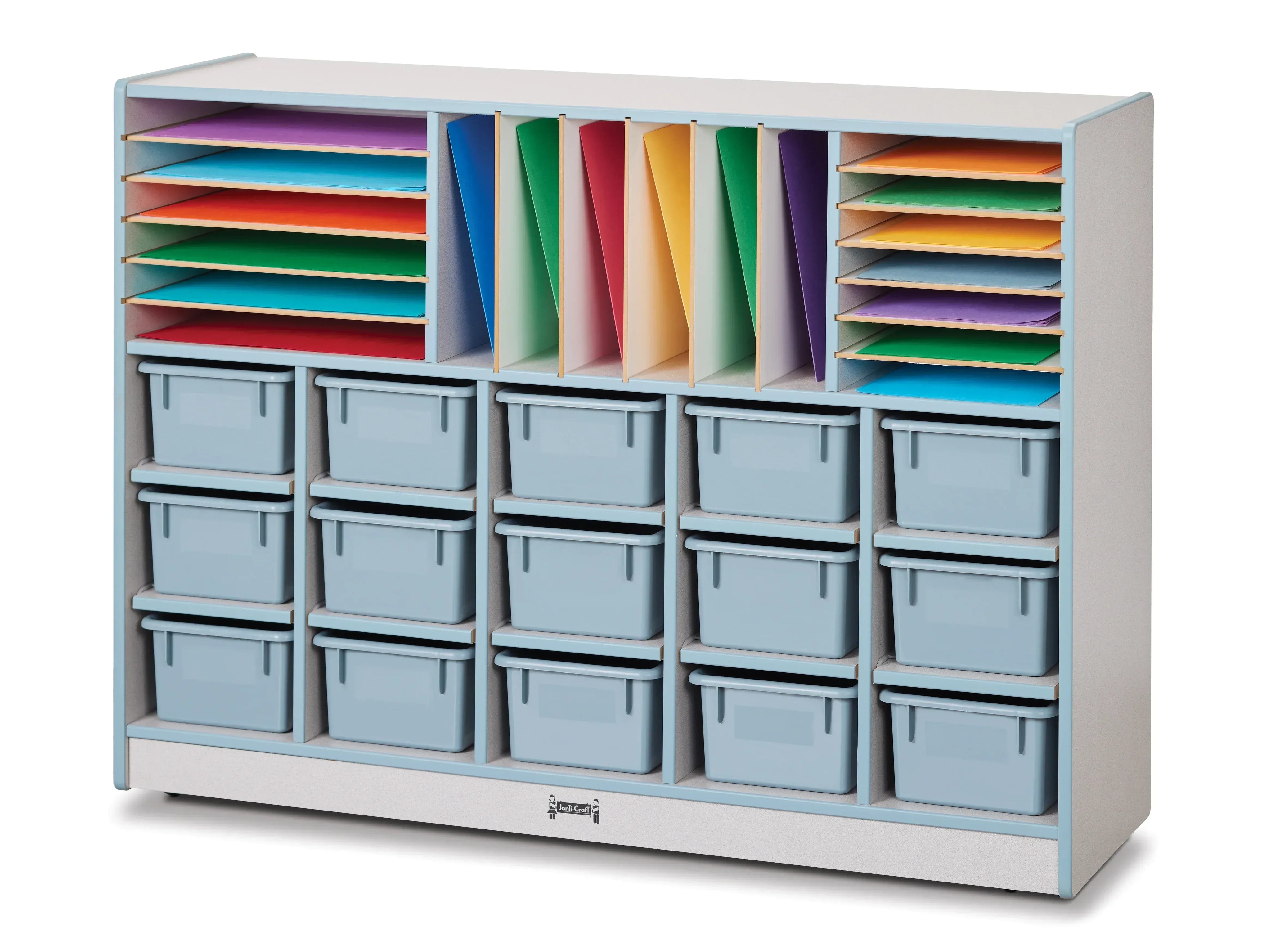 Rainbow Accents® Sectional Cubbie-Tray Mobile Unit - without Trays - Coastal Blue