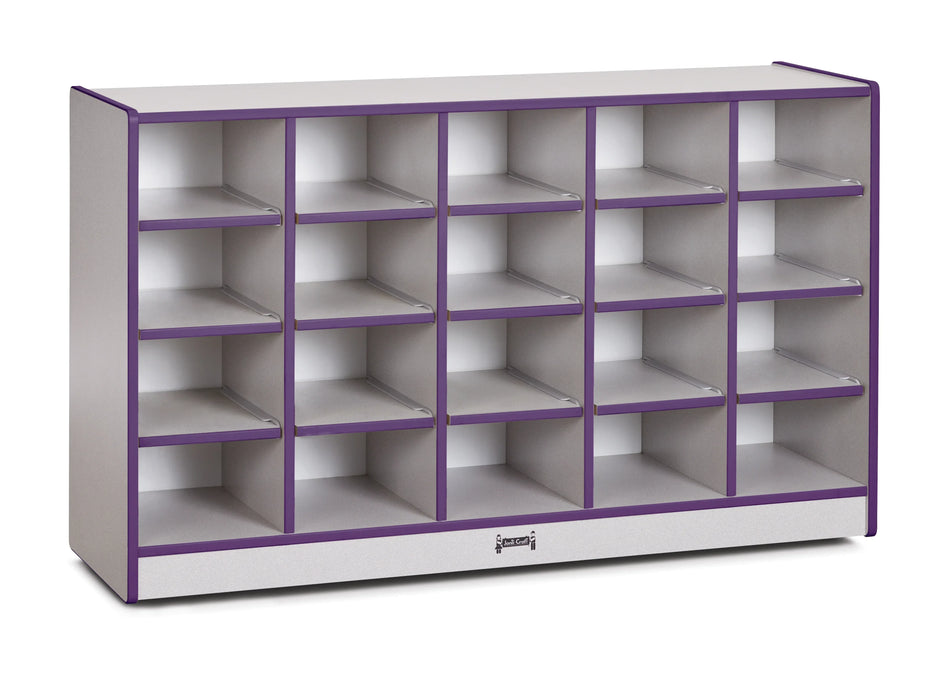 Rainbow Accents® 20 Cubbie-Tray Mobile Storage - without Trays - Purple
