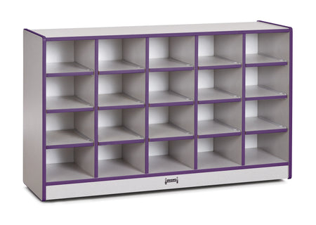 Rainbow Accents® 20 Cubbie-Tray Mobile Storage - with Trays - Purple