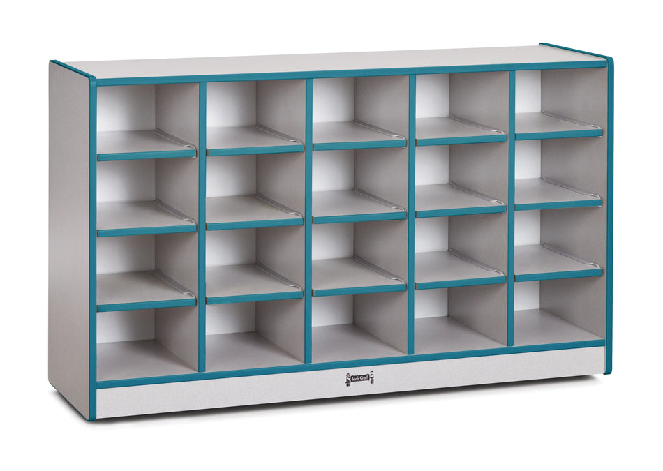 Rainbow Accents® 20 Cubbie-Tray Mobile Storage - without Trays - Teal