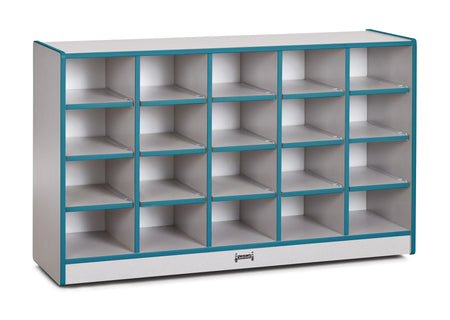 Rainbow Accents® 20 Cubbie-Tray Mobile Storage - with Trays - Teal