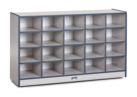 Rainbow Accents® 20 Cubbie-Tray Mobile Storage - with Trays - Navy