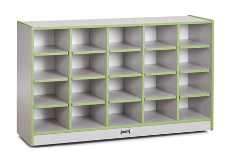 Rainbow Accents® 20 Cubbie-Tray Mobile Storage - without Trays - Key Lime Green