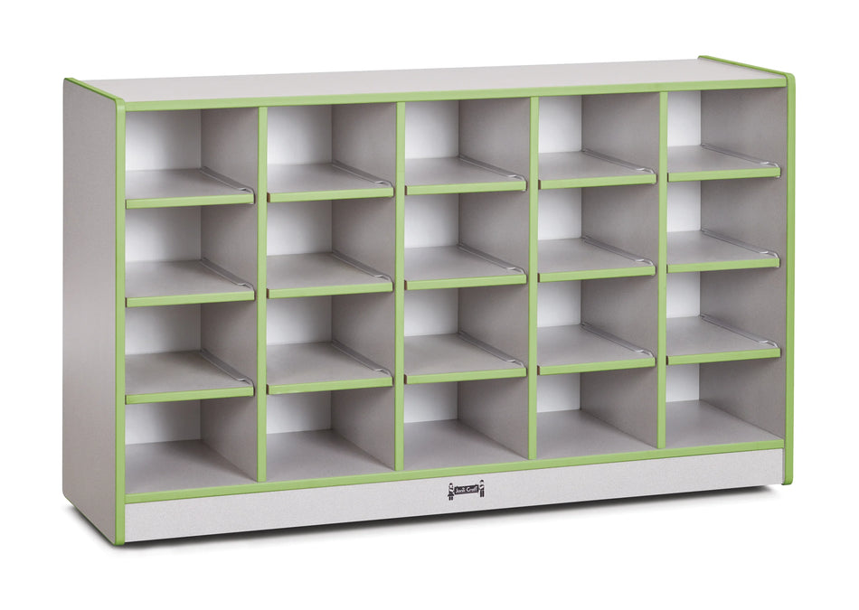 Rainbow Accents® 20 Cubbie-Tray Mobile Storage - without Trays - Key Lime Green