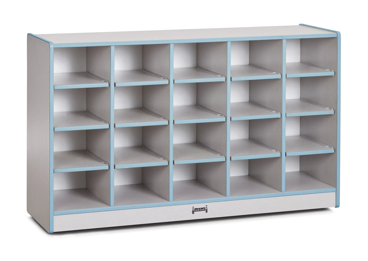 Rainbow Accents® 20 Cubbie-Tray Mobile Storage - with Trays - Coastal Blue
