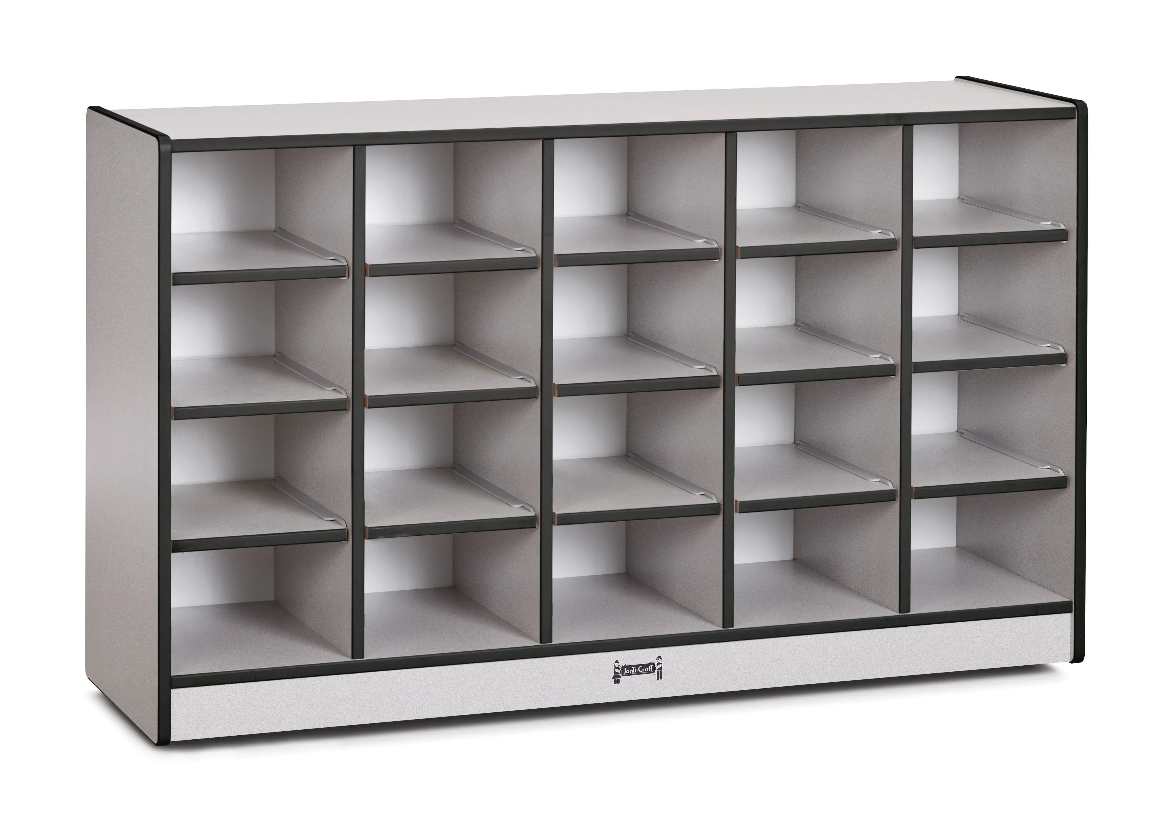 Rainbow Accents® 20 Cubbie-Tray Mobile Storage - without Trays - Black