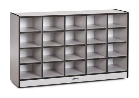 Rainbow Accents® 20 Cubbie-Tray Mobile Storage - without Trays - Black