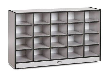 Rainbow Accents® 20 Cubbie-Tray Mobile Storage - with Trays - Black
