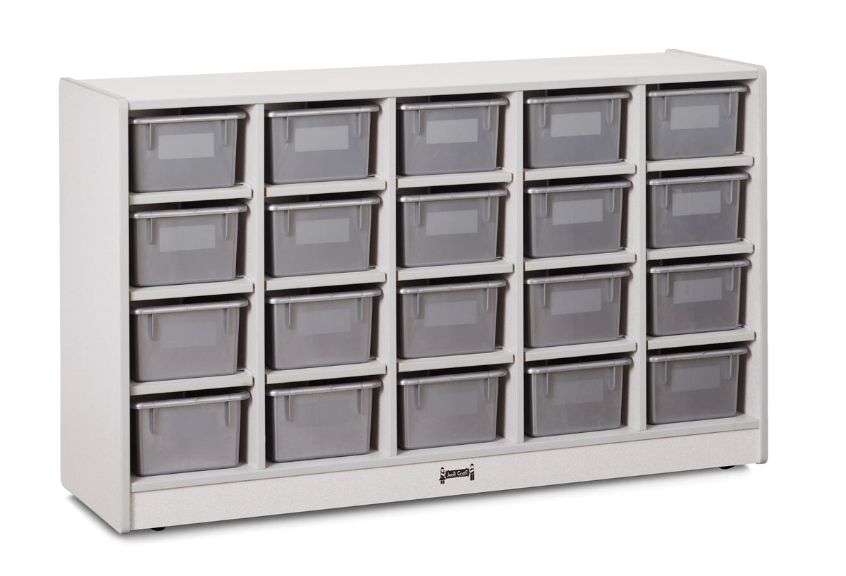 Rainbow Accents® 20 Cubbie-Tray Mobile Storage - without Trays - Gray