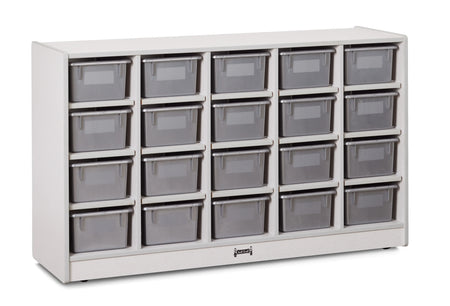 Rainbow Accents® 20 Cubbie-Tray Mobile Storage - with Trays - Gray