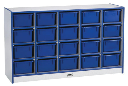 Rainbow Accents® 20 Cubbie-Tray Mobile Storage - without Trays - Blue