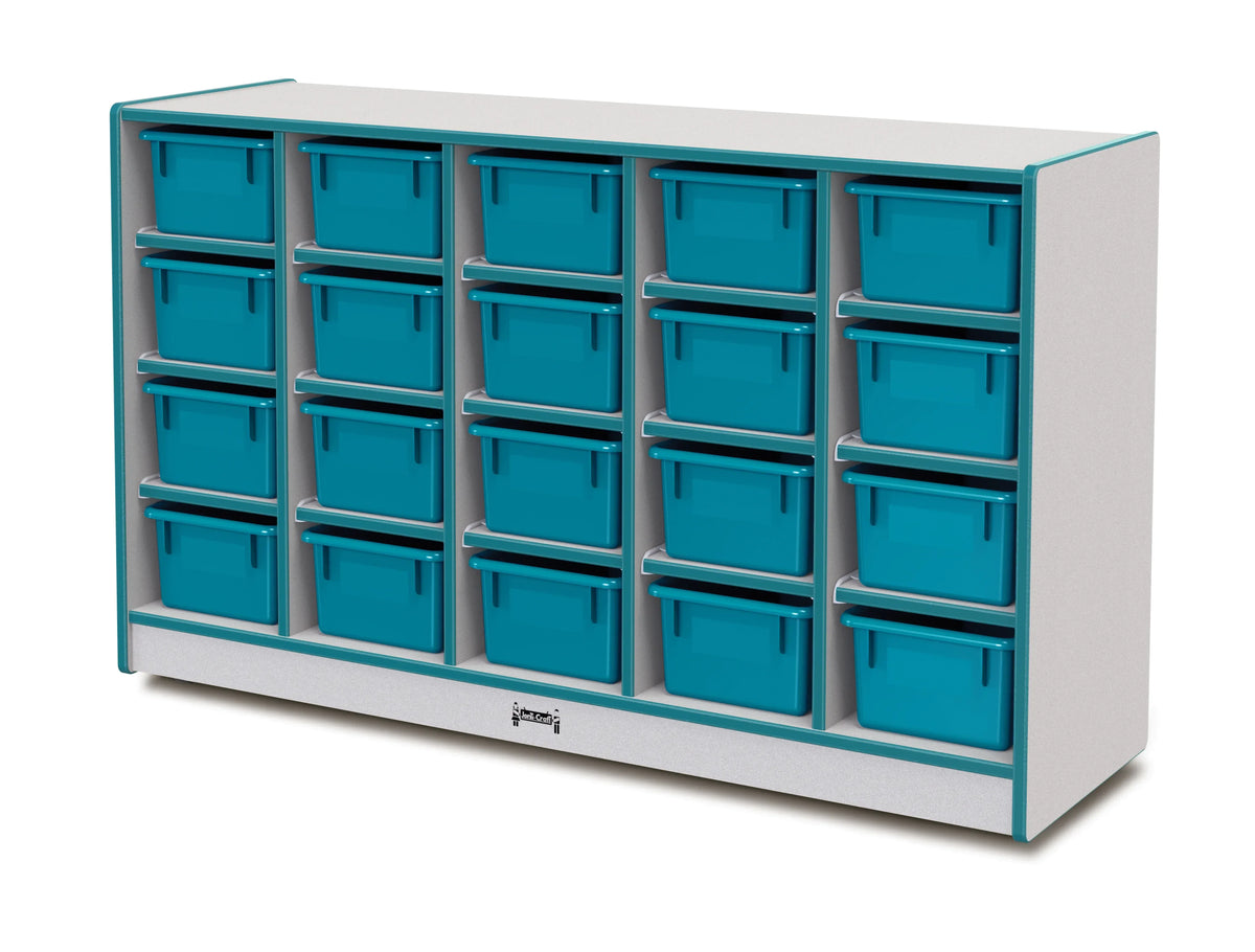 Rainbow Accents® 20 Cubbie-Tray Mobile Storage - without Trays - Teal