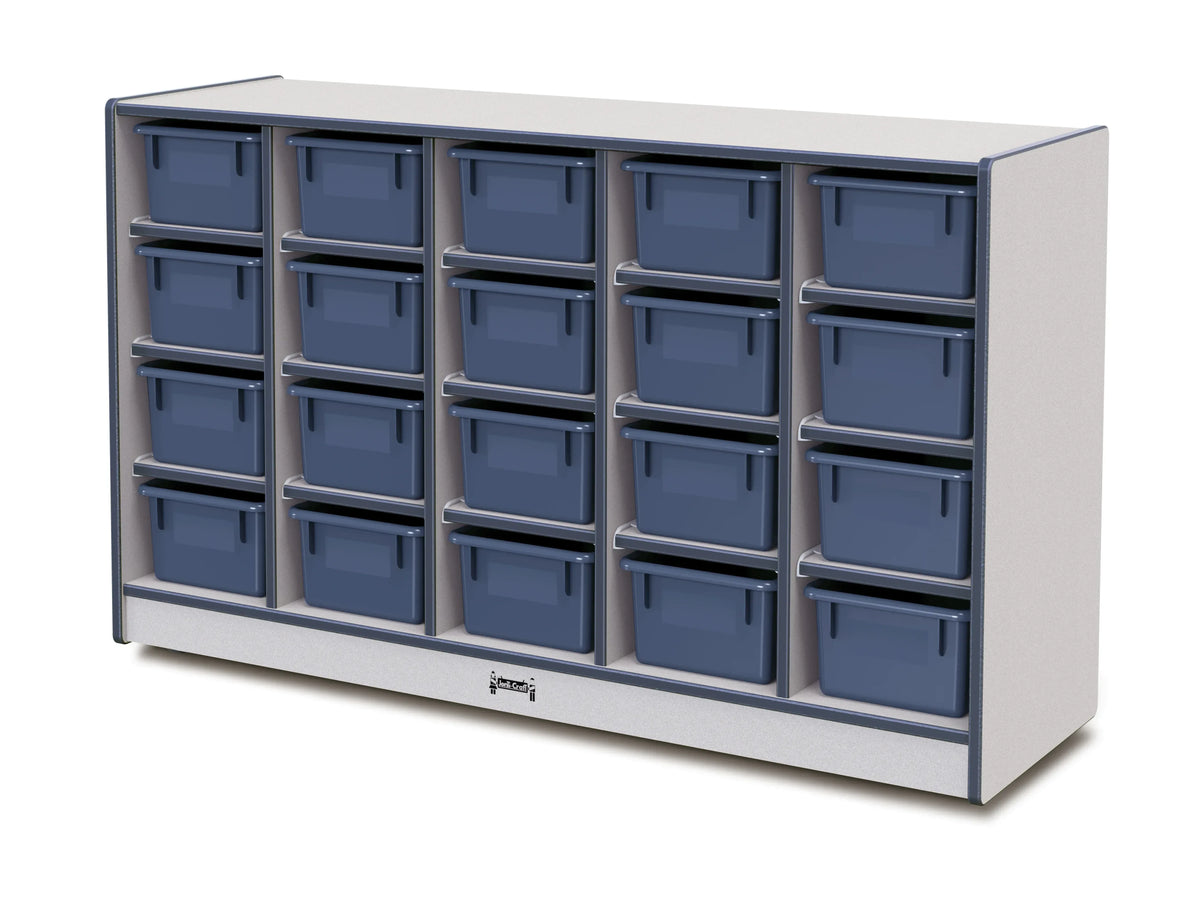 Rainbow Accents® 20 Cubbie-Tray Mobile Storage - without Trays - Navy