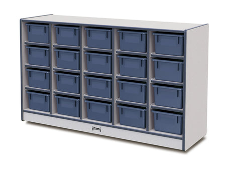Rainbow Accents® 20 Cubbie-Tray Mobile Storage - without Trays - Navy
