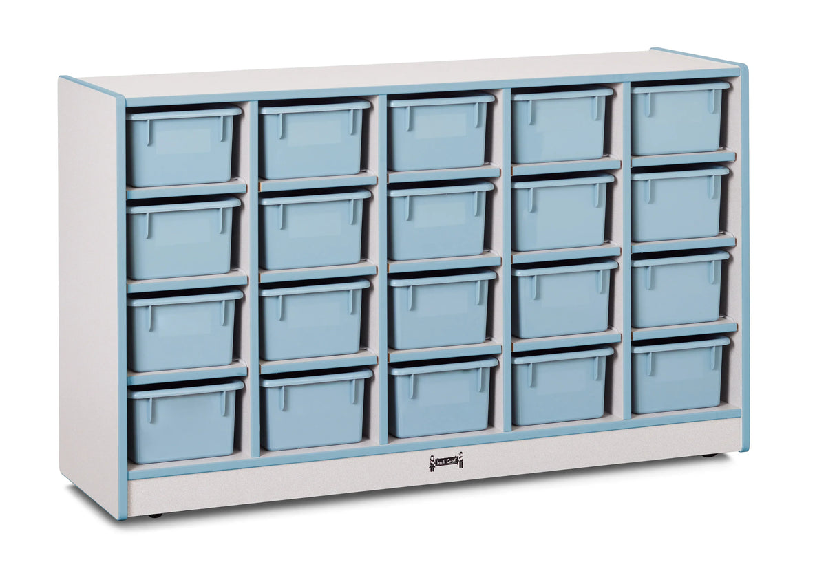 Rainbow Accents® 20 Cubbie-Tray Mobile Storage - without Trays - Coastal Blue