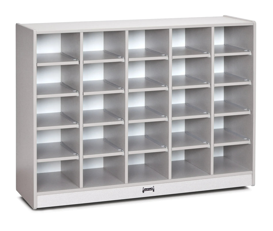 Rainbow Accents® 25 Cubbie-Tray Mobile Storage - without Trays - Gray