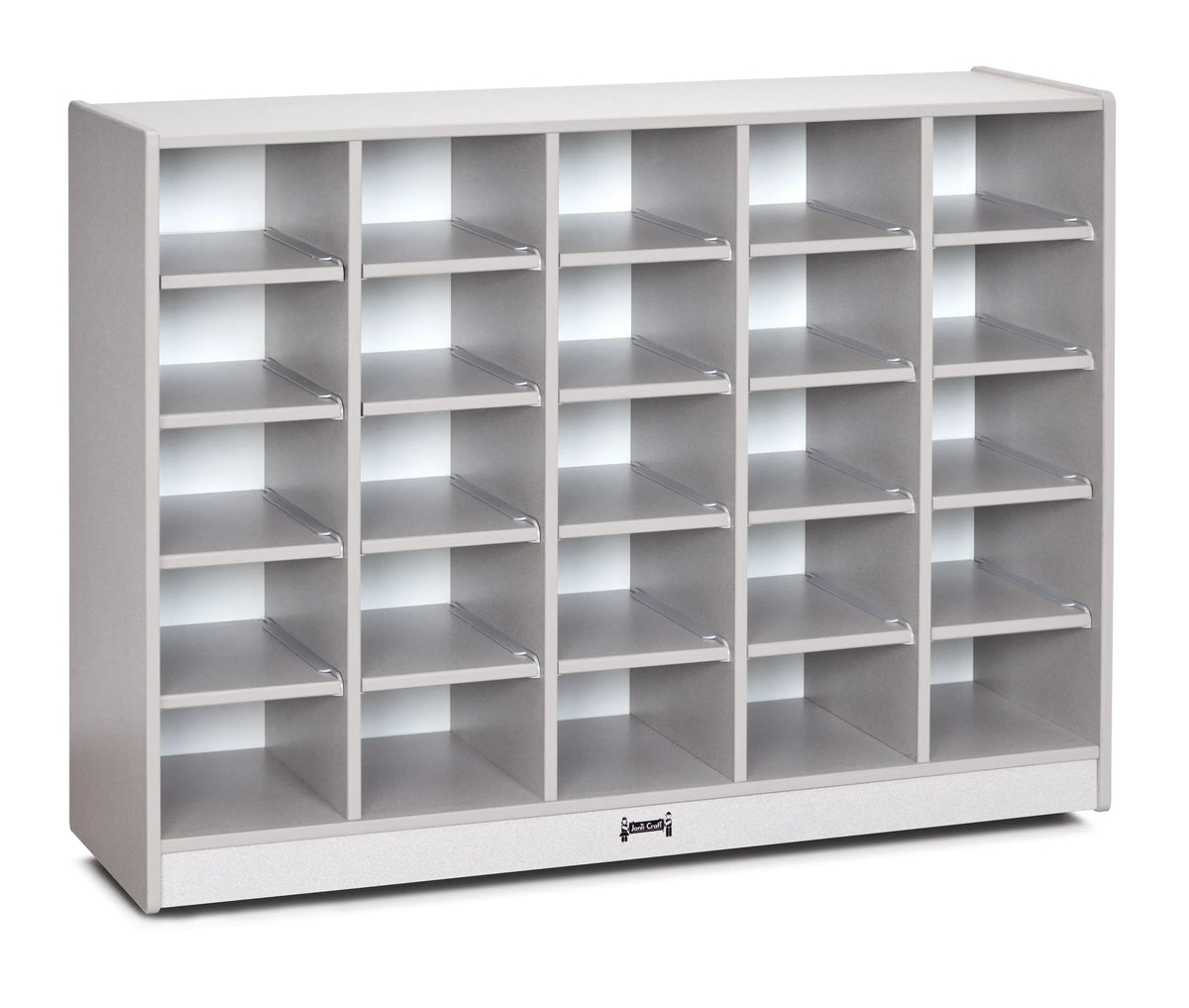 Rainbow Accents® 25 Cubbie-Tray Mobile Storage - with Trays - Gray