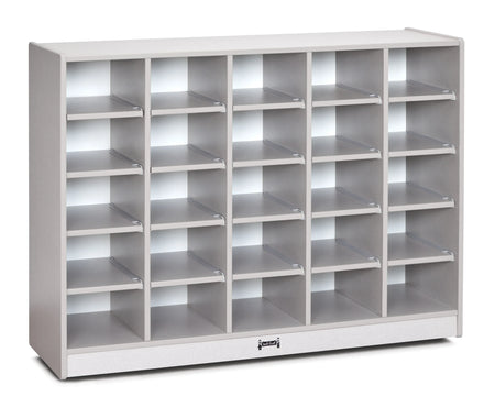 Rainbow Accents® 25 Cubbie-Tray Mobile Storage - with Trays - Gray