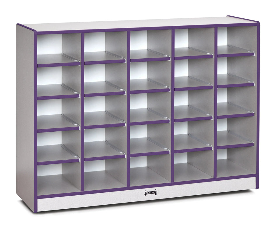 Rainbow Accents® 25 Cubbie-Tray Mobile Storage - without Trays - Purple