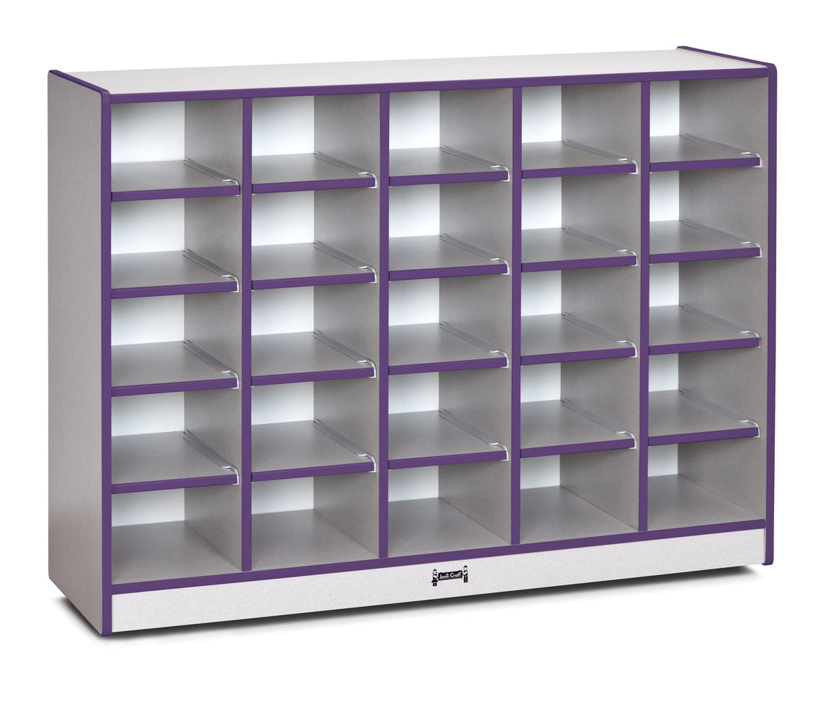 Rainbow Accents® 25 Cubbie-Tray Mobile Storage - with Trays - Purple