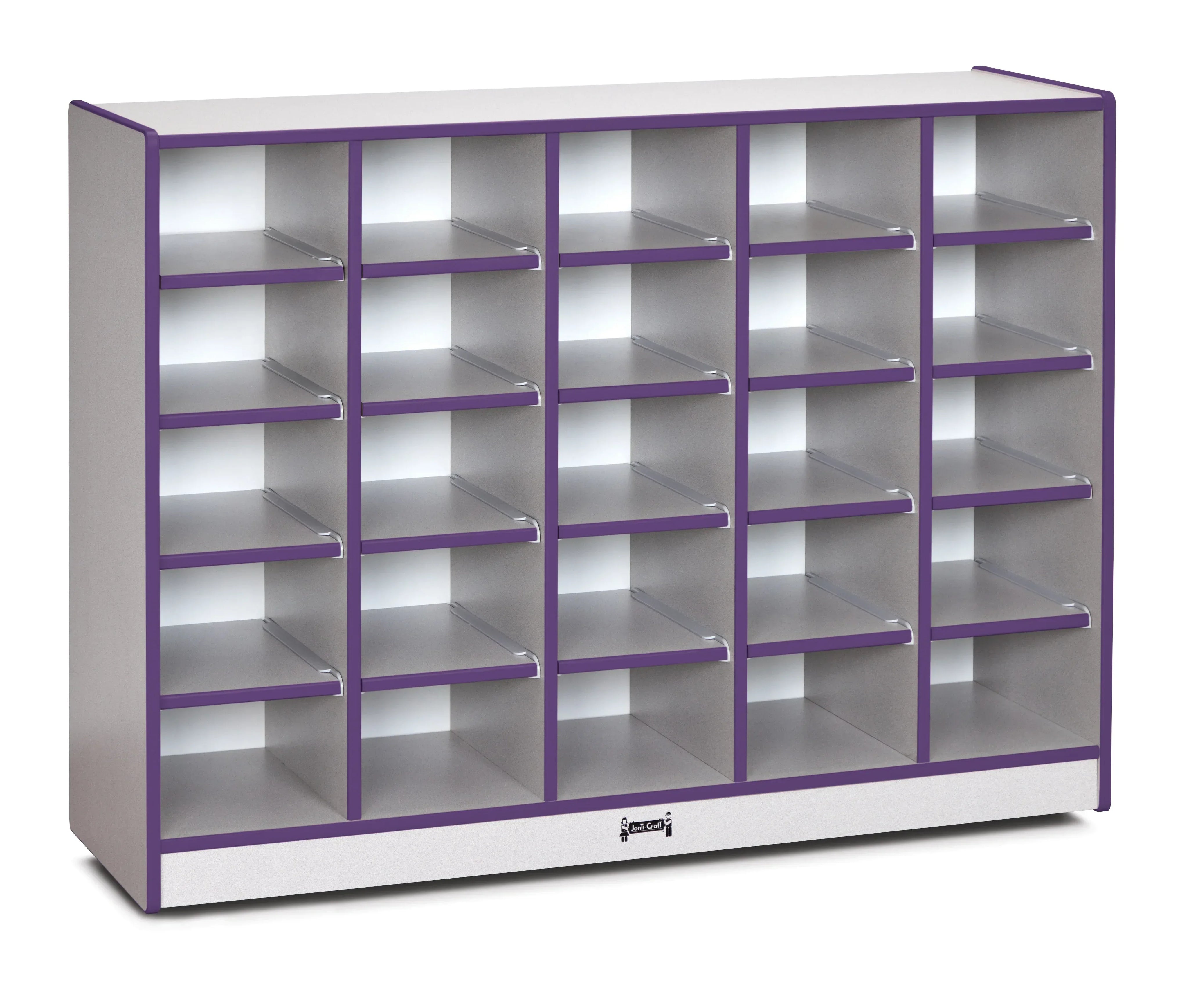 Rainbow Accents® 25 Cubbie-Tray Mobile Storage - with Trays - Purple