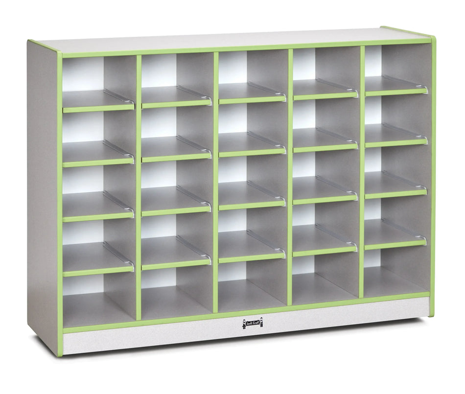 Rainbow Accents® 25 Cubbie-Tray Mobile Storage - without Trays - Key Lime Green