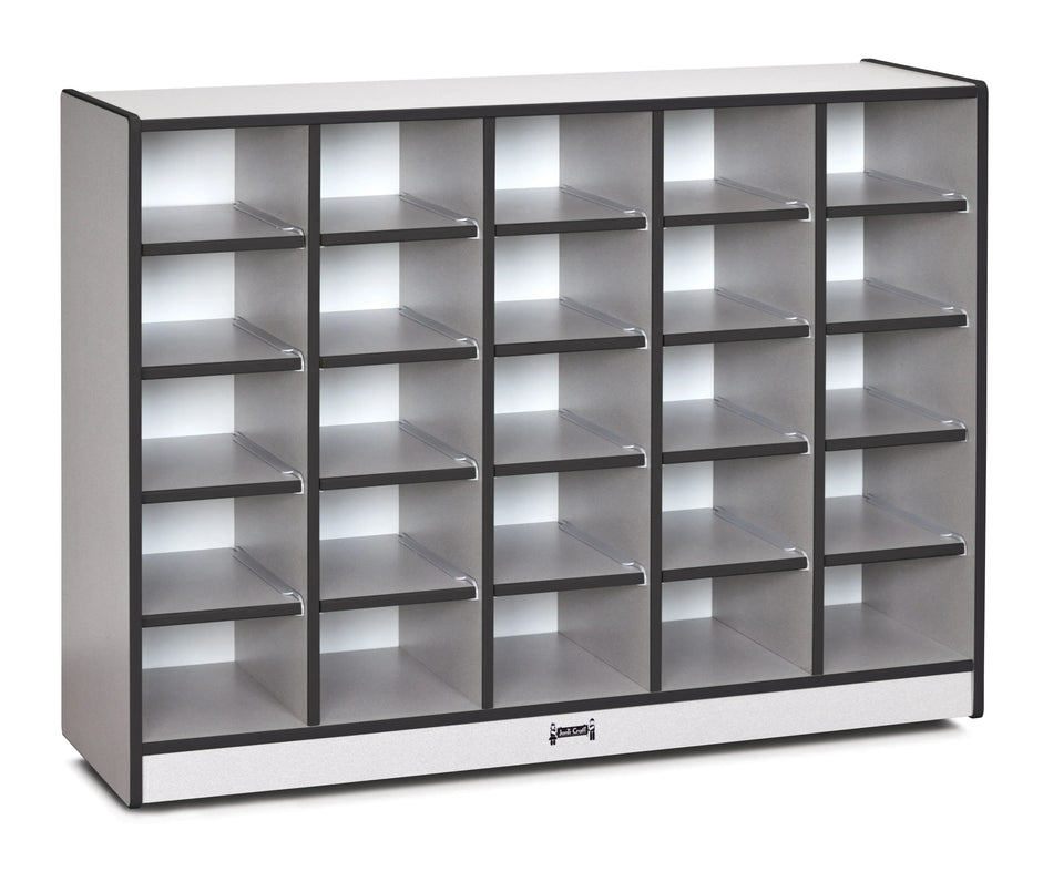 Rainbow Accents® 25 Cubbie-Tray Mobile Storage - without Trays - Black
